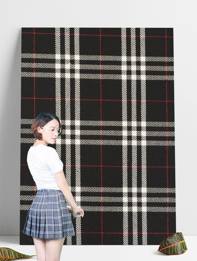 A-0075 元白红线格 