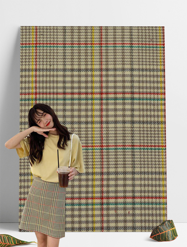 A-0022 米灰千鸟格